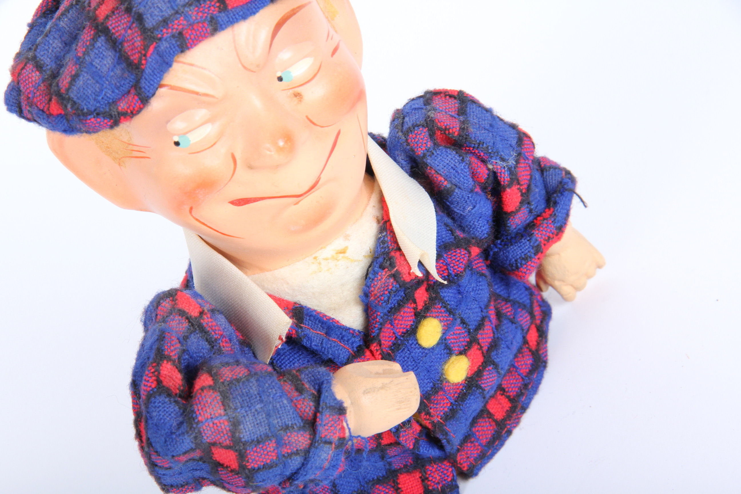 Spring Action Mechanical Scotsman Doll