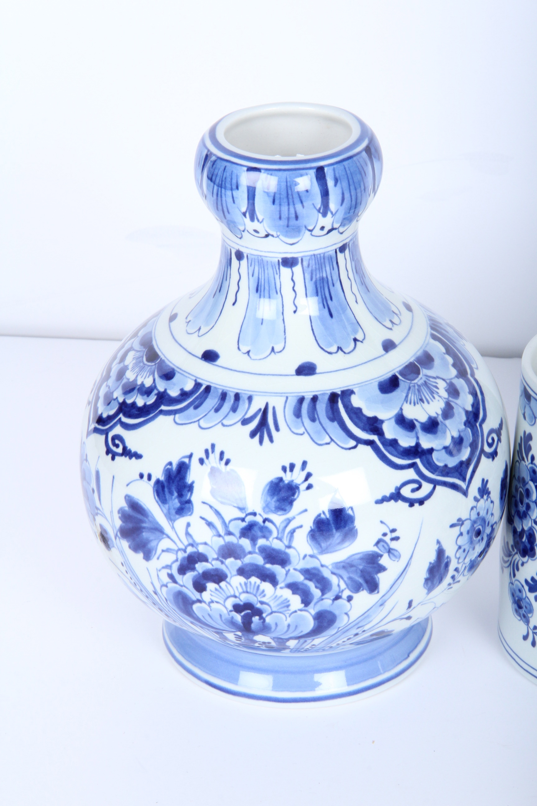 Vintage Delft Pottery Carafe and Mugs