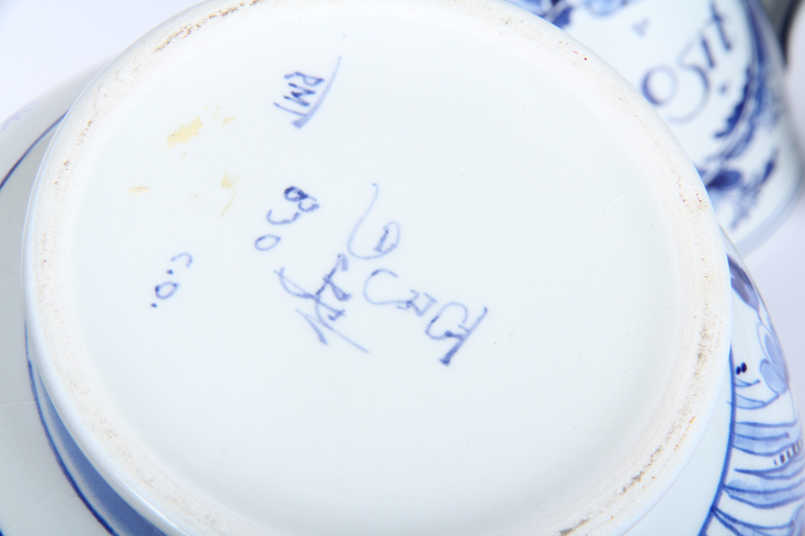 Vintage Delft Pottery Carafe and Mugs