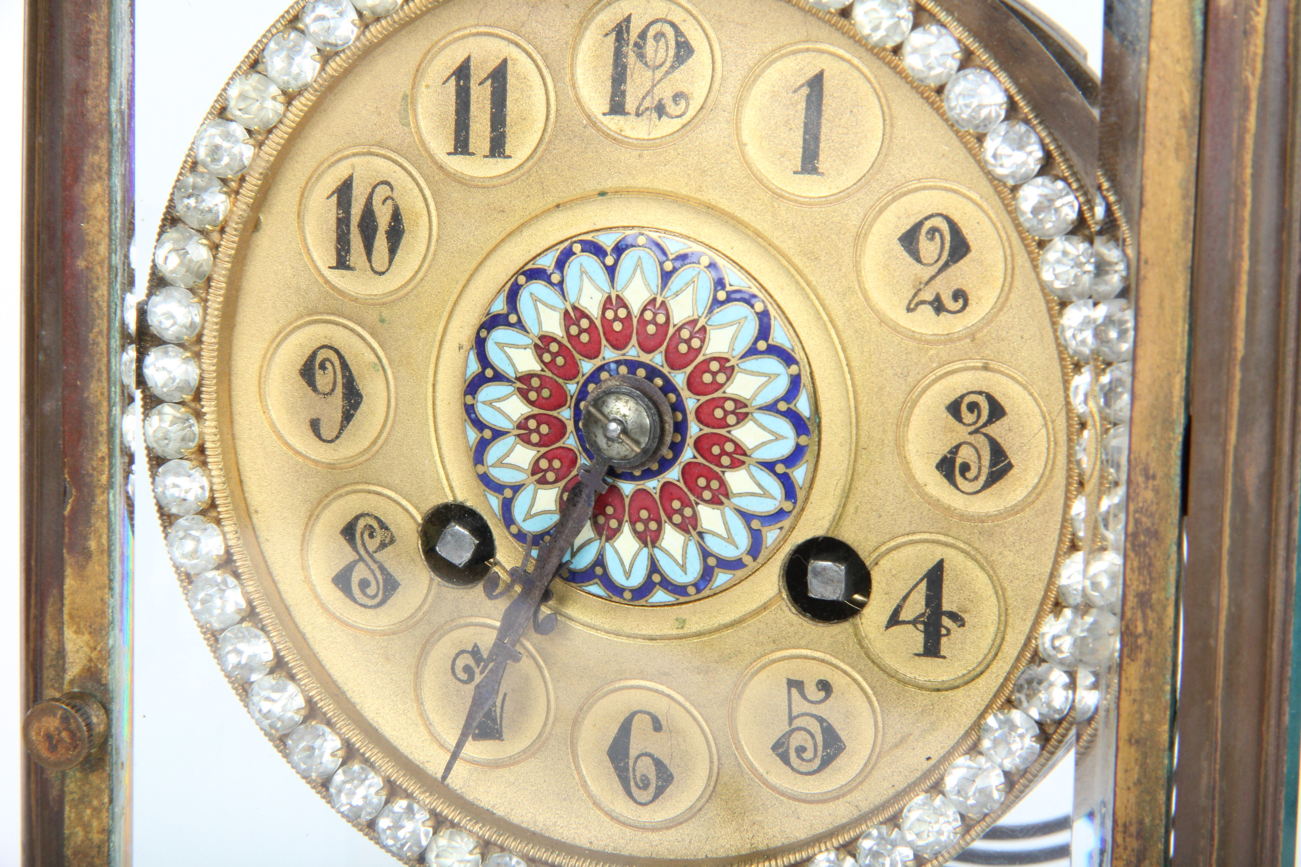 Antique French Enameled Pendulum Clock