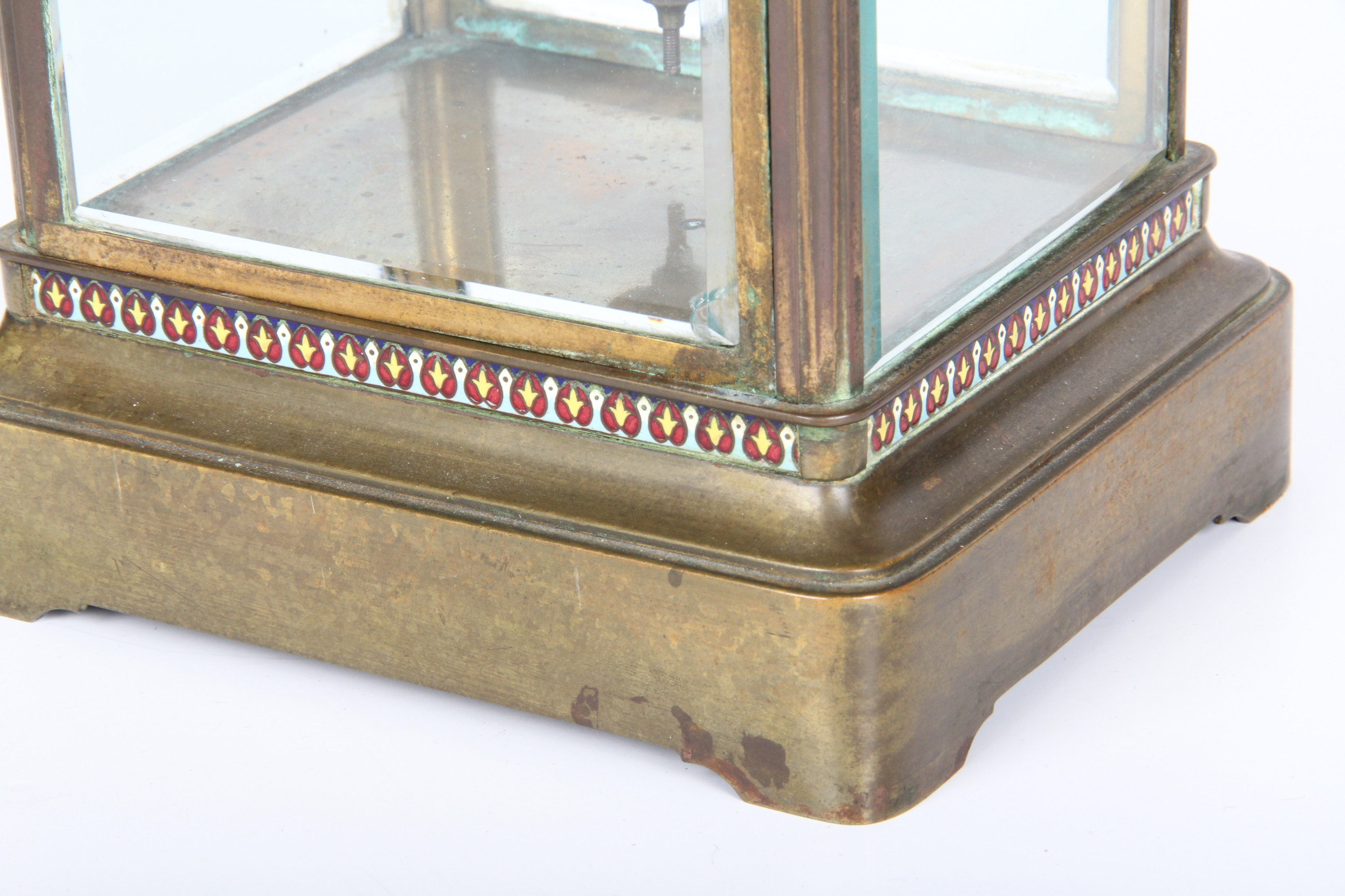 Antique French Enameled Pendulum Clock