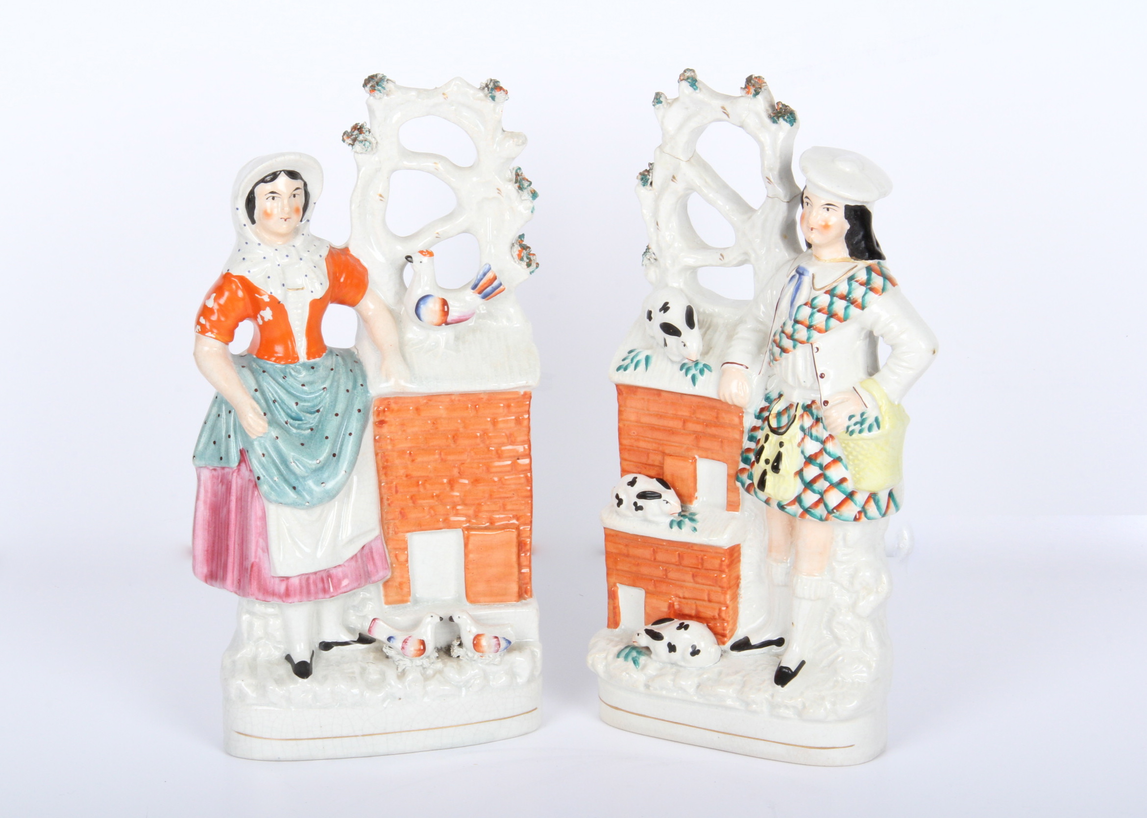 Pair of Staffordshire Scottish Figurines