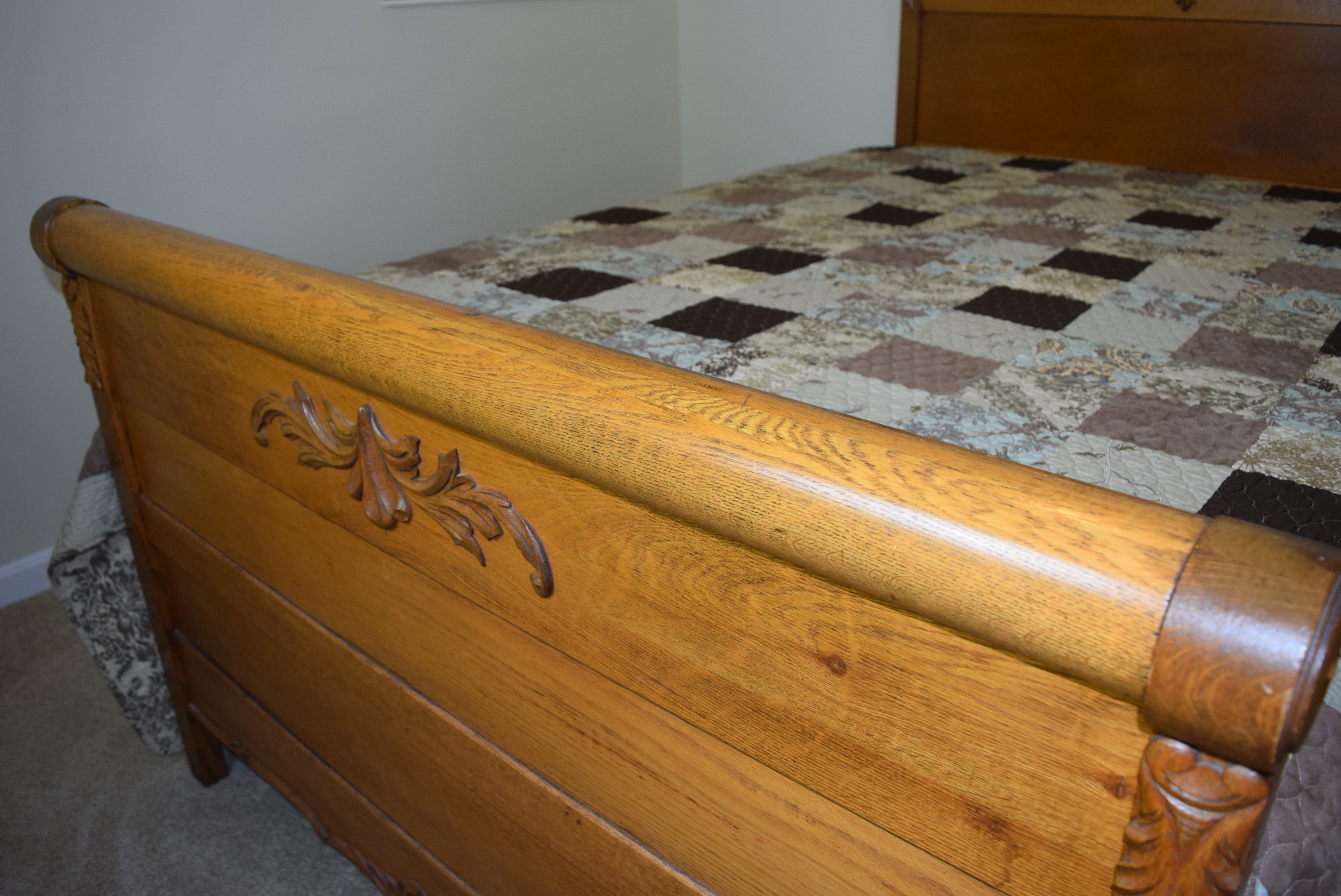 Antique Oak Full or Queen Bed
