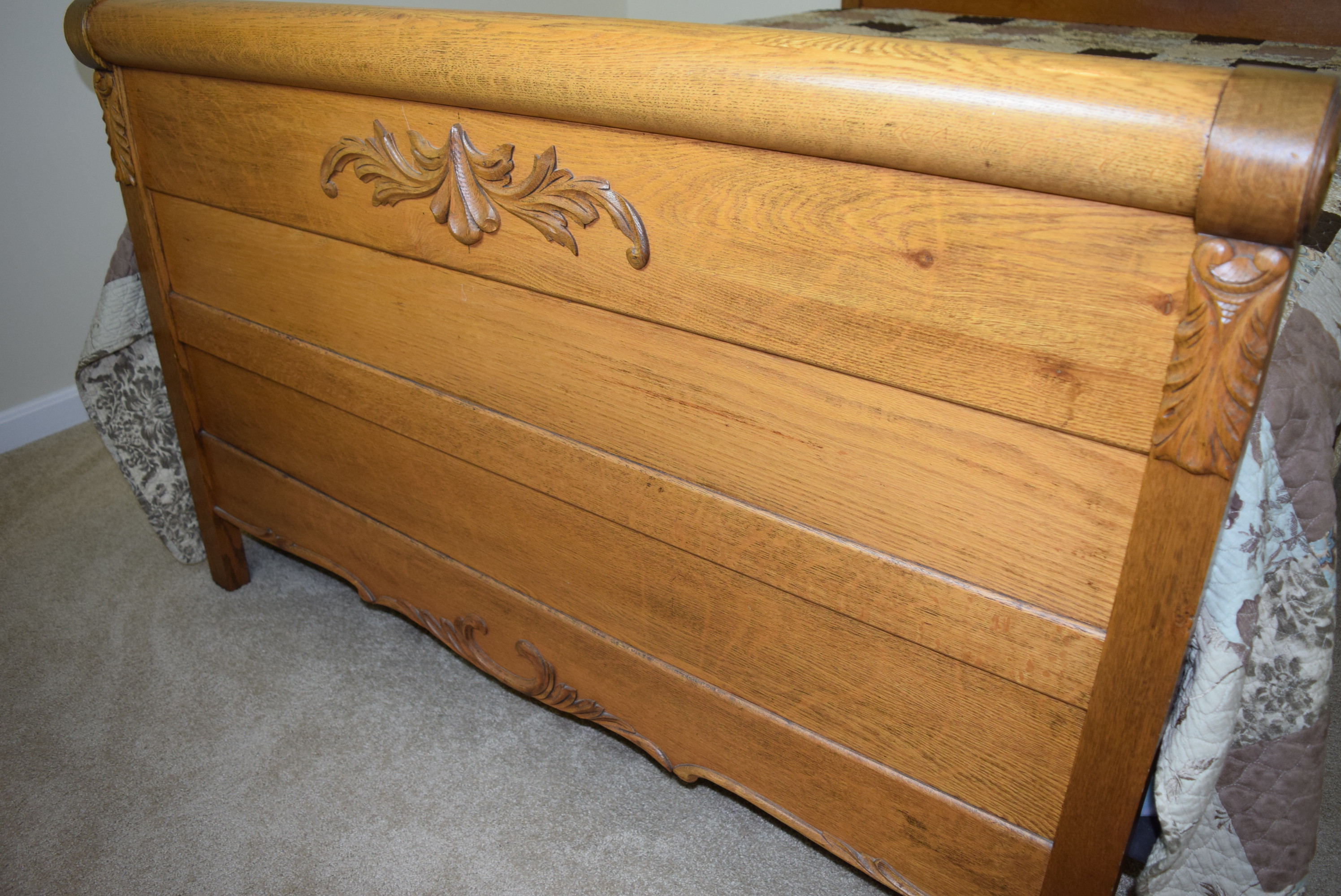 Antique Oak Full or Queen Bed