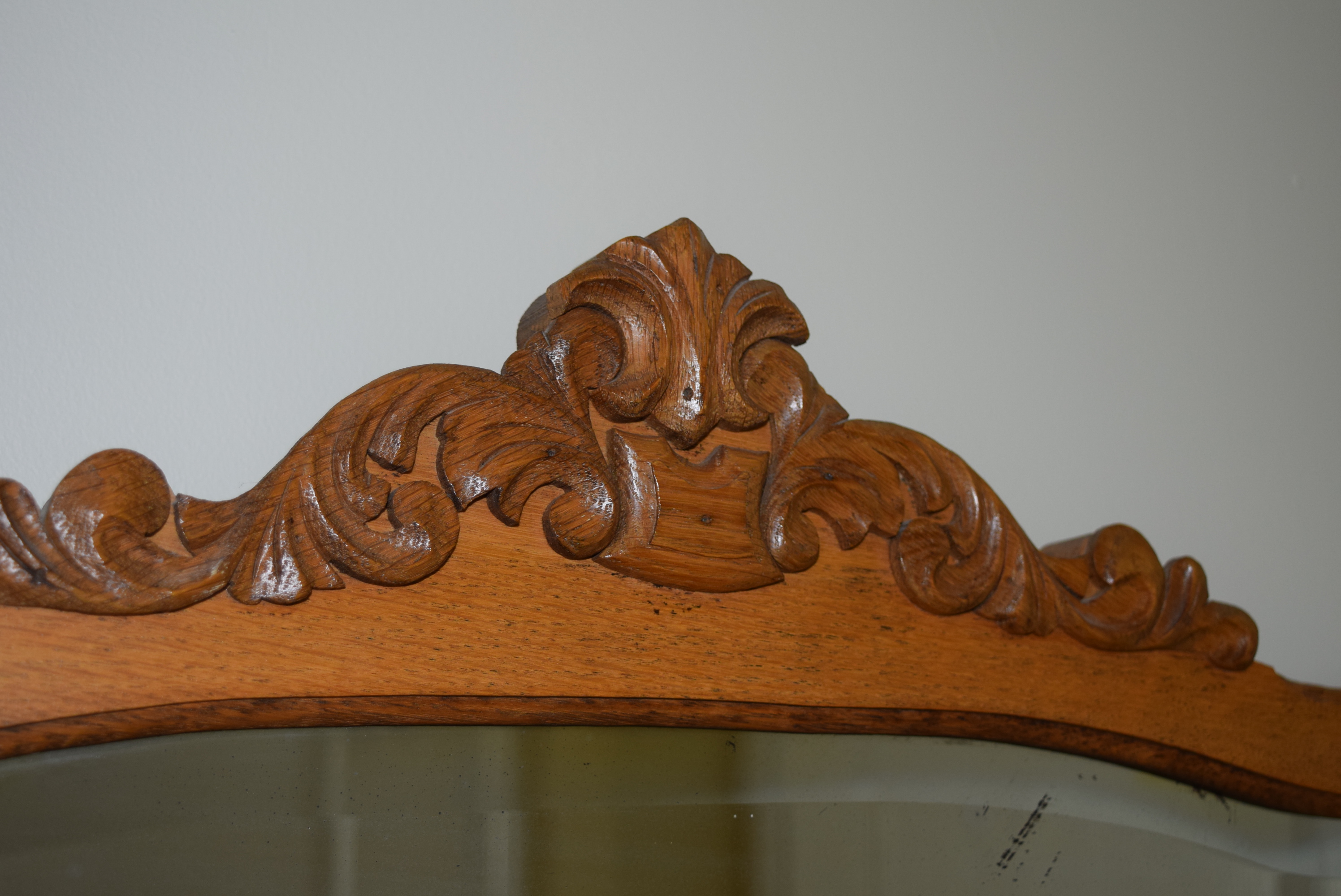 Antique Oak Dresser With Mirror