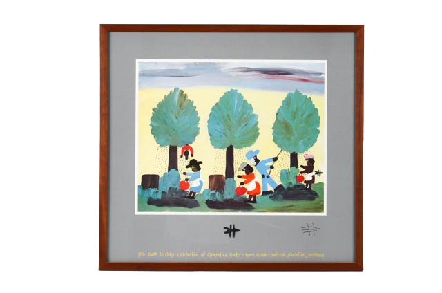 Signed Clementine Hunter 100th Birthday Print