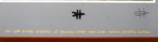 Signed Clementine Hunter 100th Birthday Print
