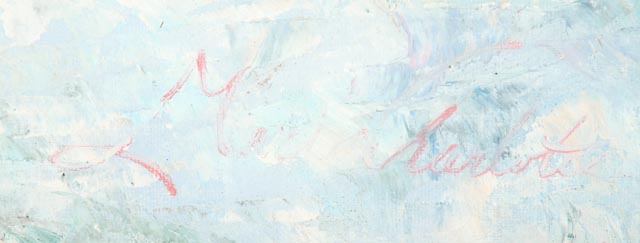 Original Impasto Painting of Victorian Beach Scene