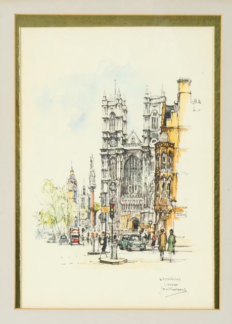 Photo Offset Lithograph of "Westminster, London" by Jan Korthals