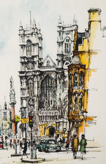 Photo Offset Lithograph of "Westminster, London" by Jan Korthals