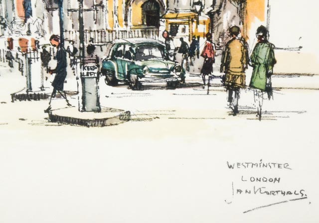 Photo Offset Lithograph of "Westminster, London" by Jan Korthals