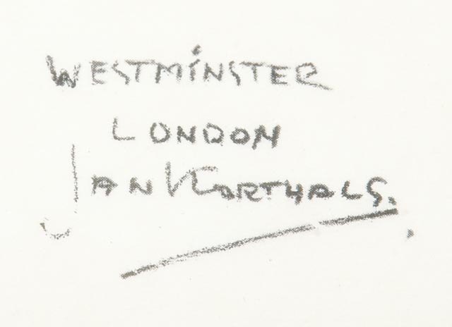 Photo Offset Lithograph of "Westminster, London" by Jan Korthals