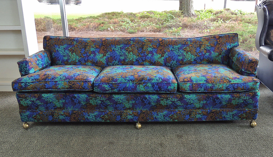 Tropical Blue Patterned Sofa