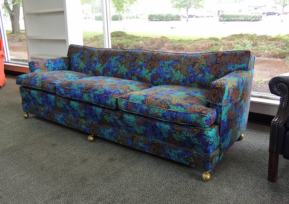 Tropical Blue Patterned Sofa