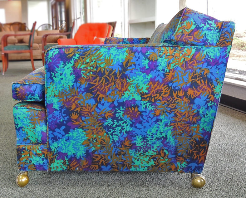 Tropical Blue Patterned Sofa