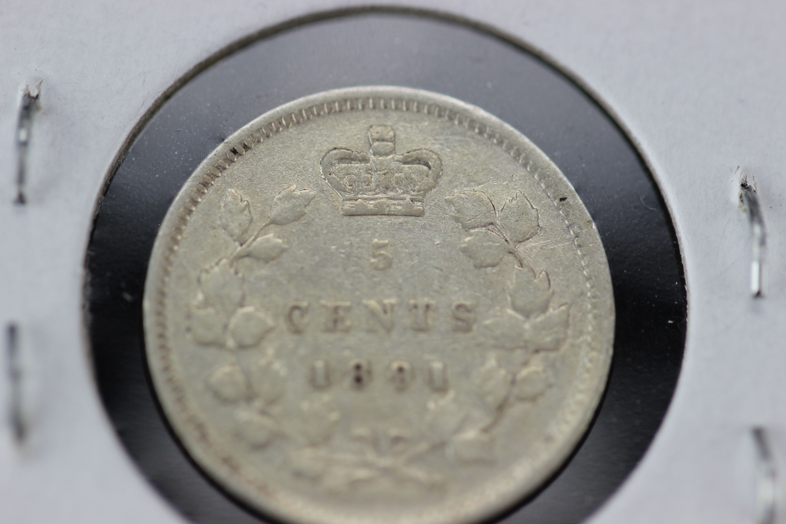 1909 VDB Wheat Penny and Three Canadian Silver Five Cent Coins