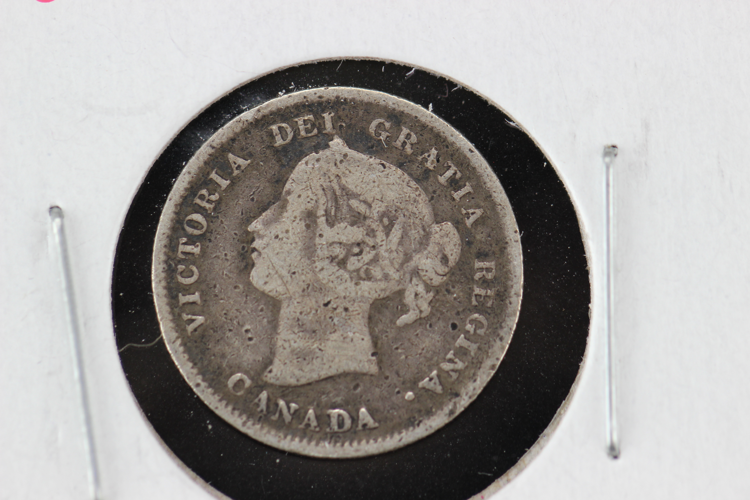 1909 VDB Wheat Penny and Three Canadian Silver Five Cent Coins