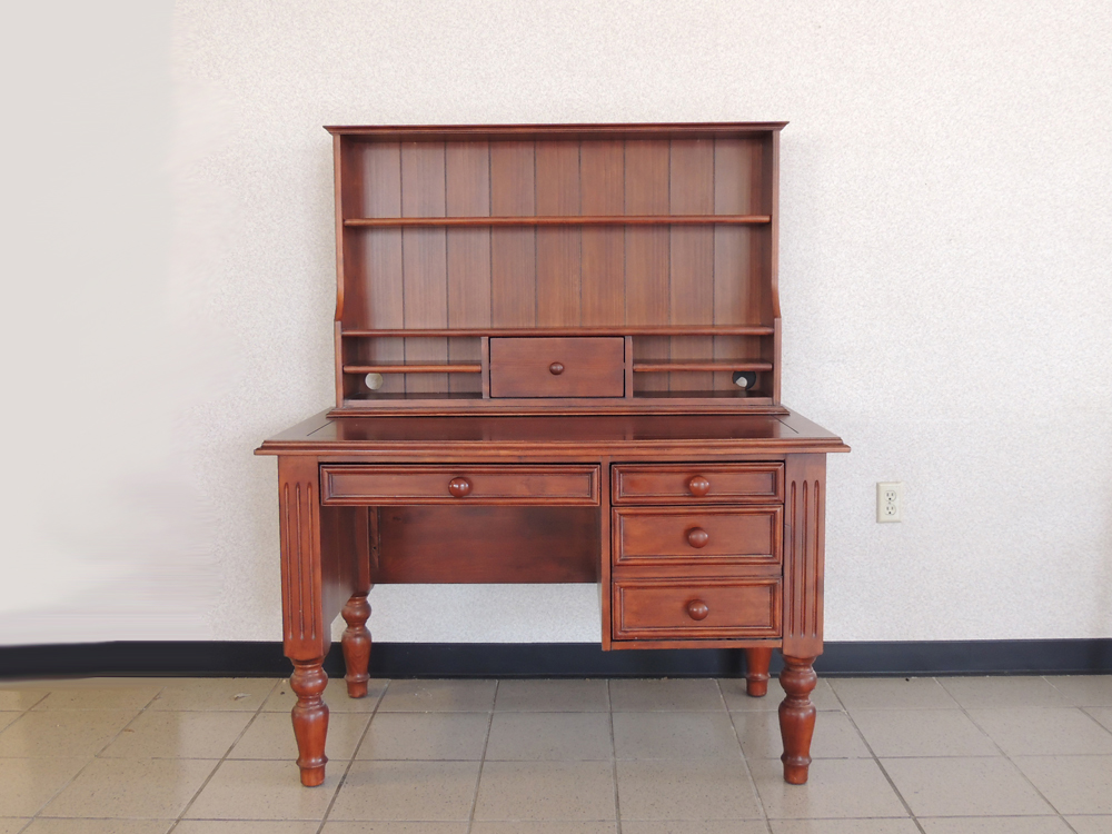 Ballard Designs Wooden Computer Desk with Hutch