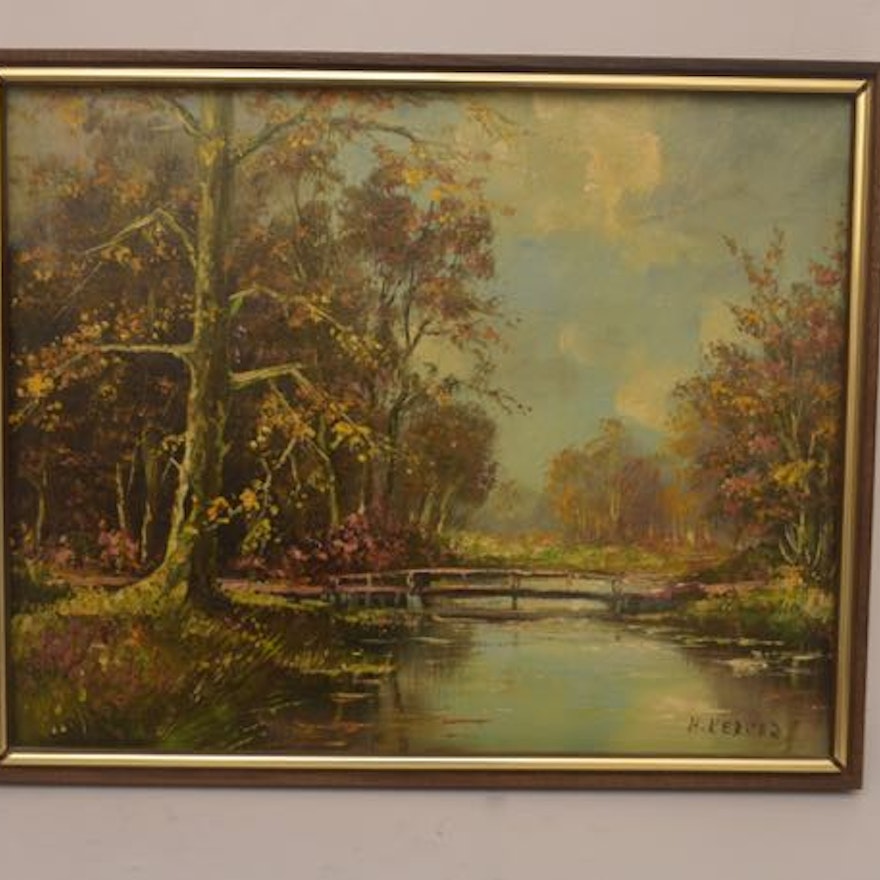Original Oil on Canvas by H. Kerver