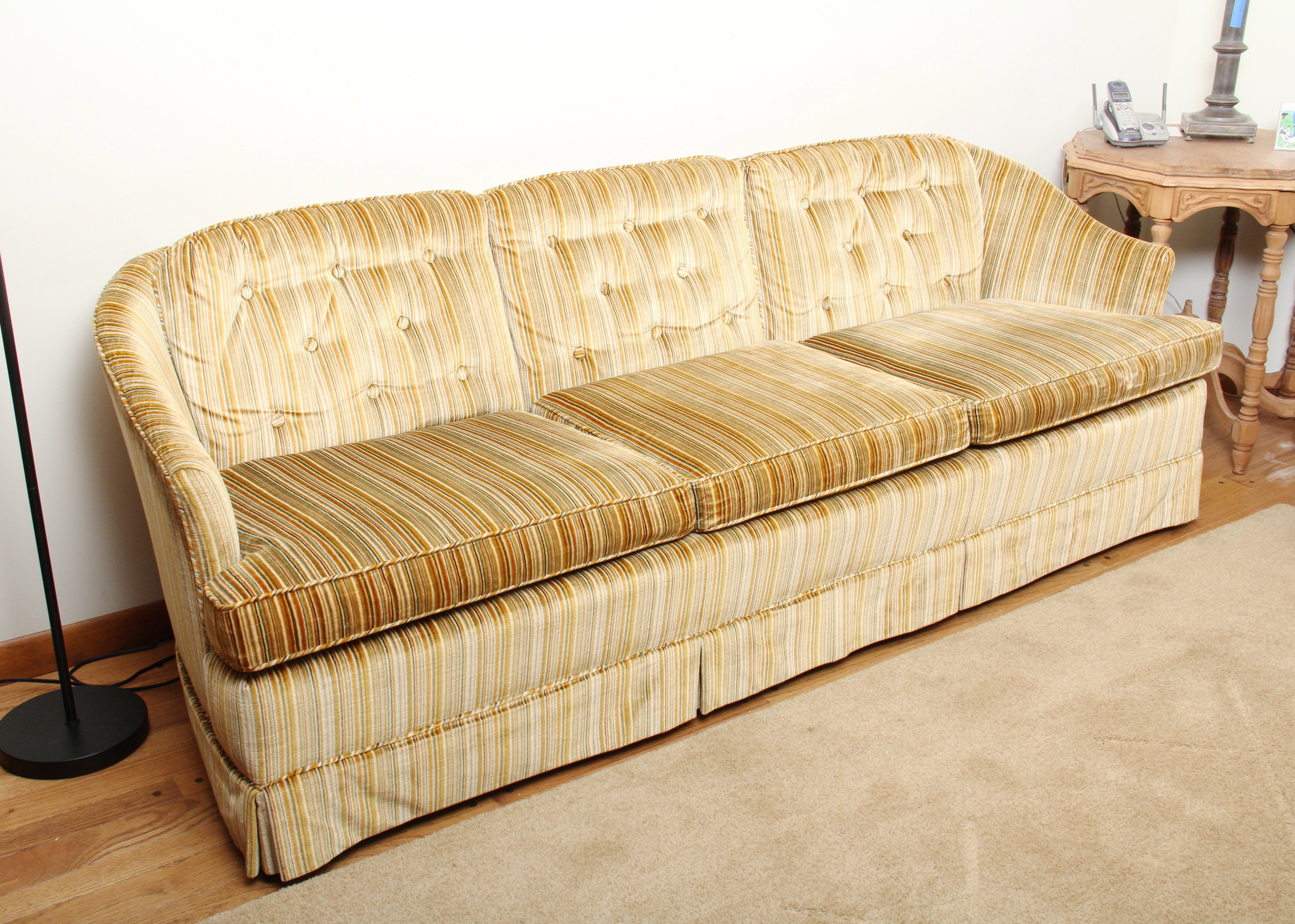 Plush Upholstered Sofa and Loveseat