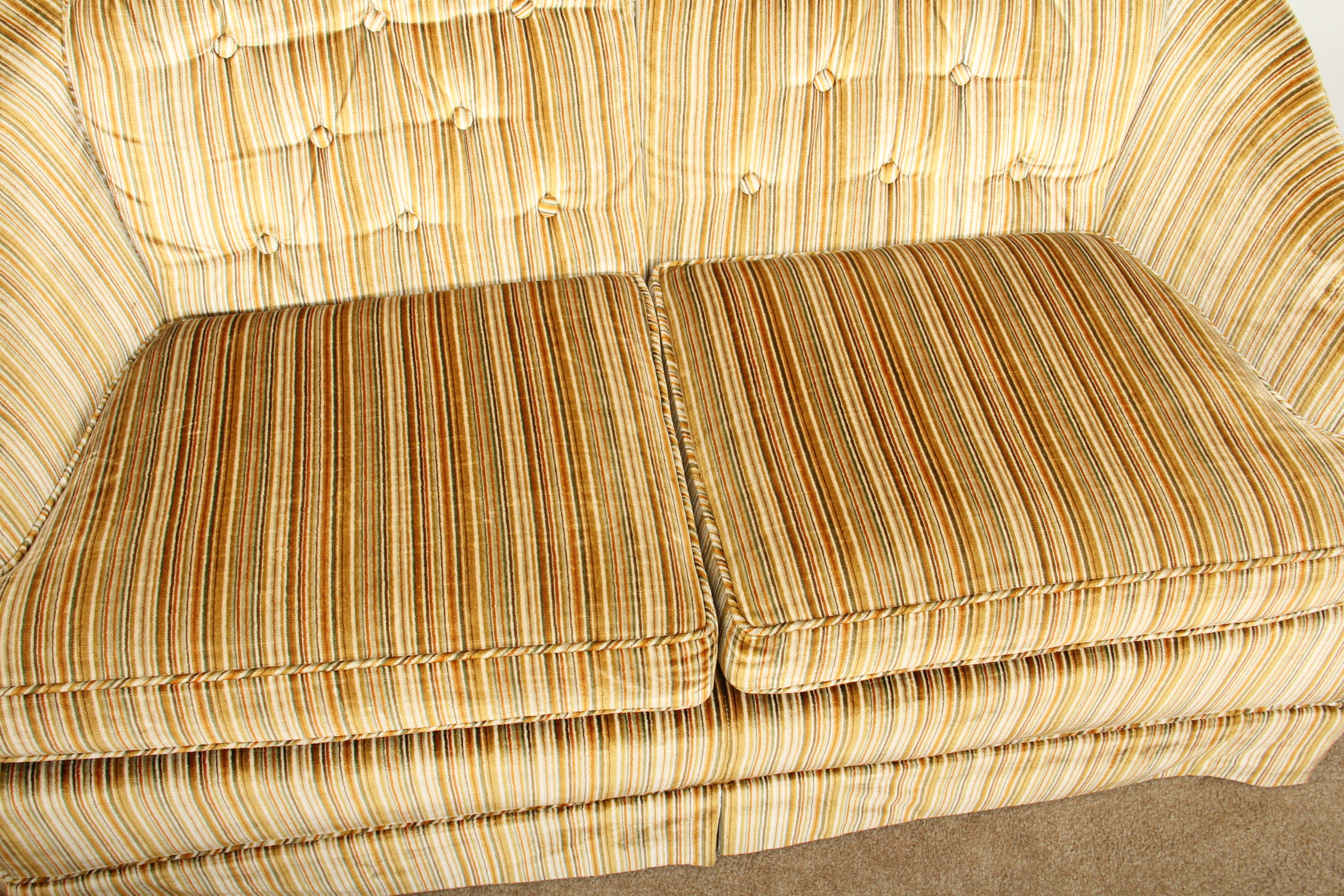 Plush Upholstered Sofa and Loveseat