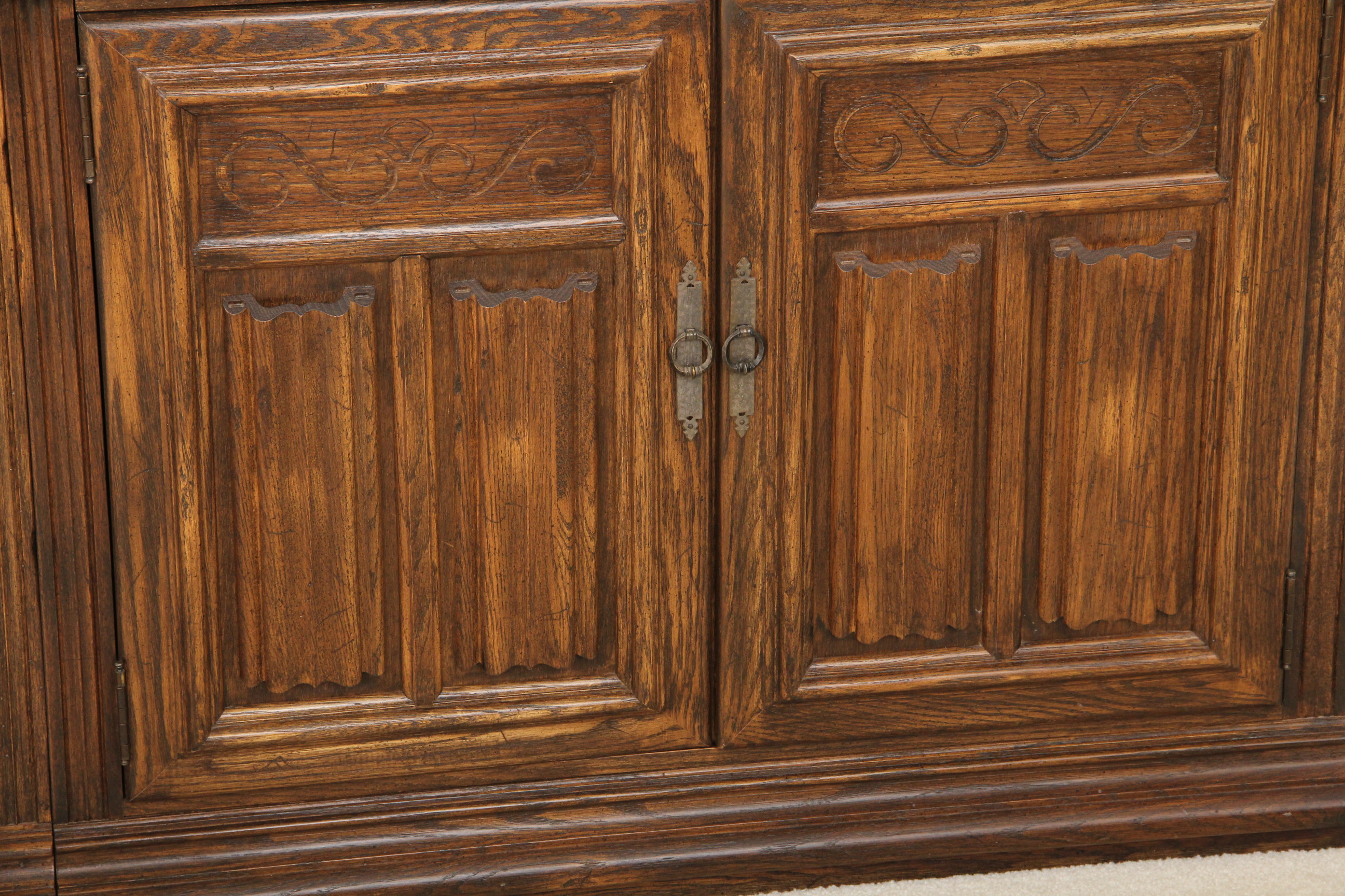 Pair of Oak China Cabinets