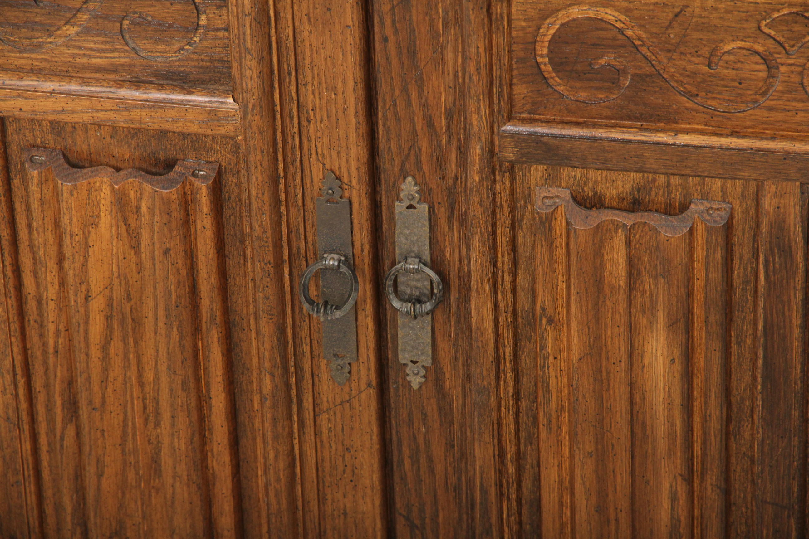 Pair of Oak China Cabinets