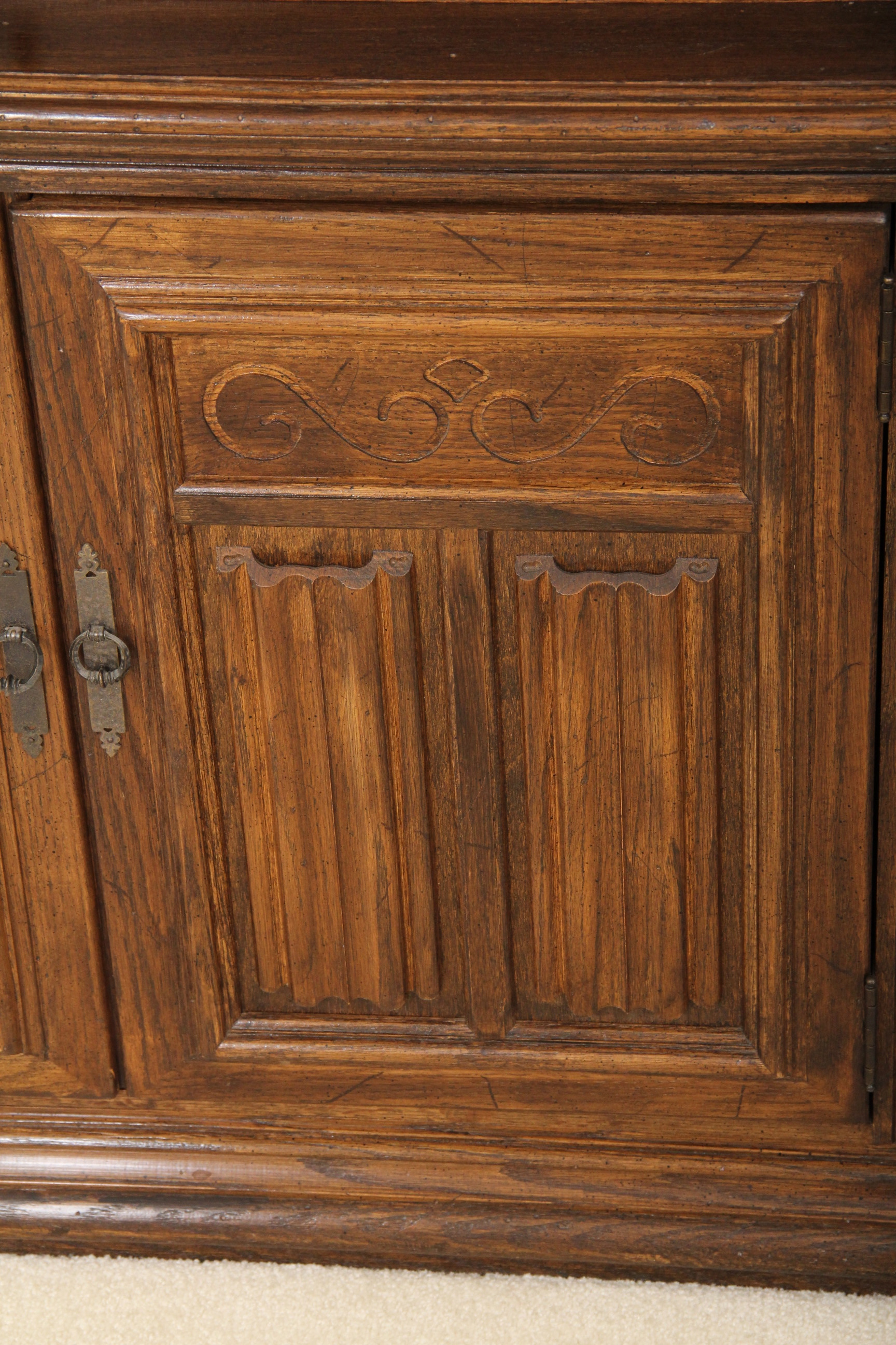 Pair of Oak China Cabinets
