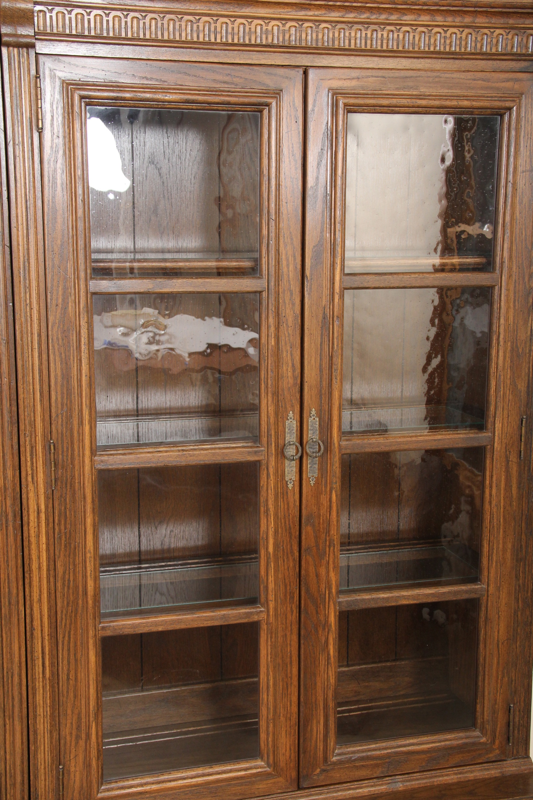 Pair of Oak China Cabinets