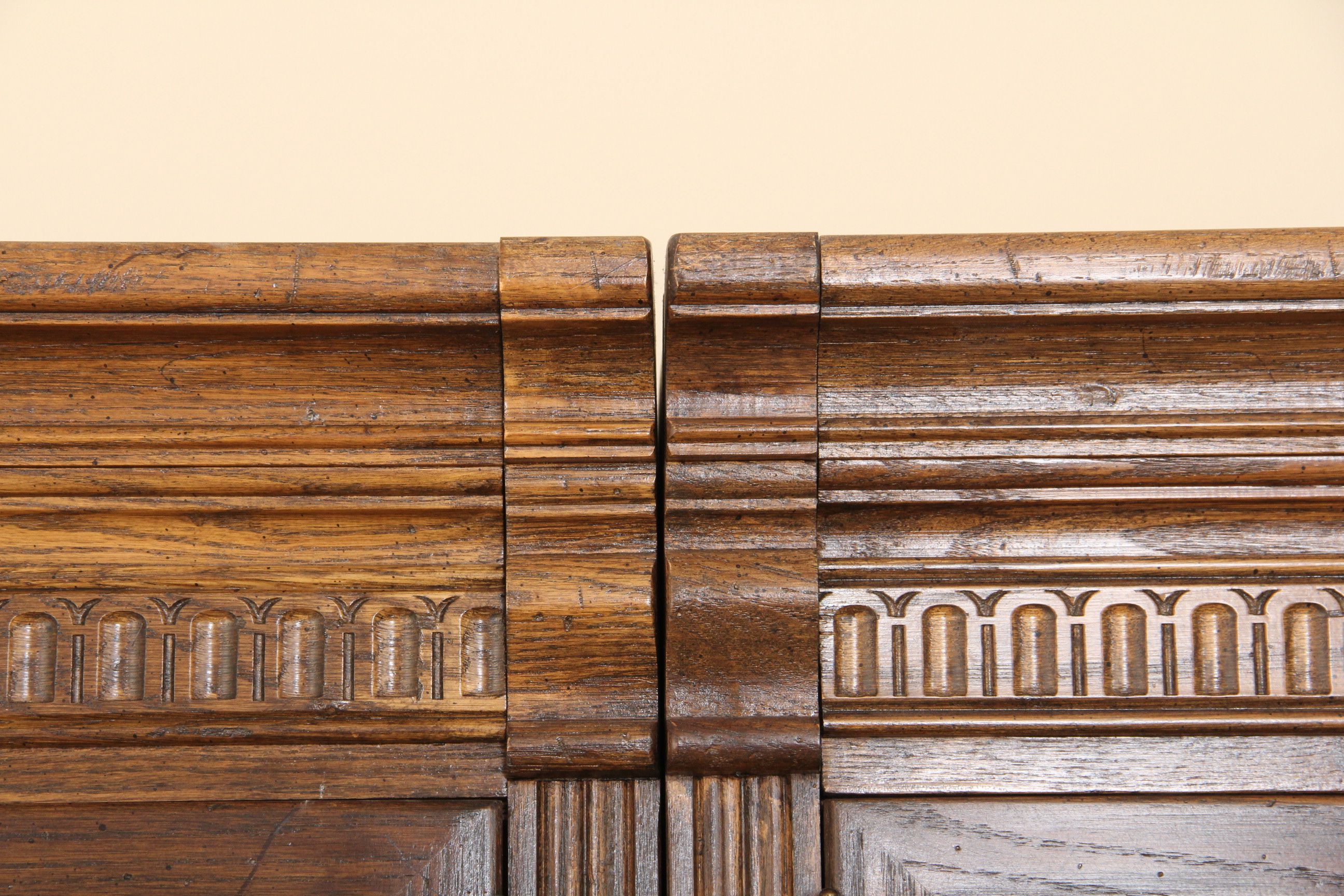 Pair of Oak China Cabinets