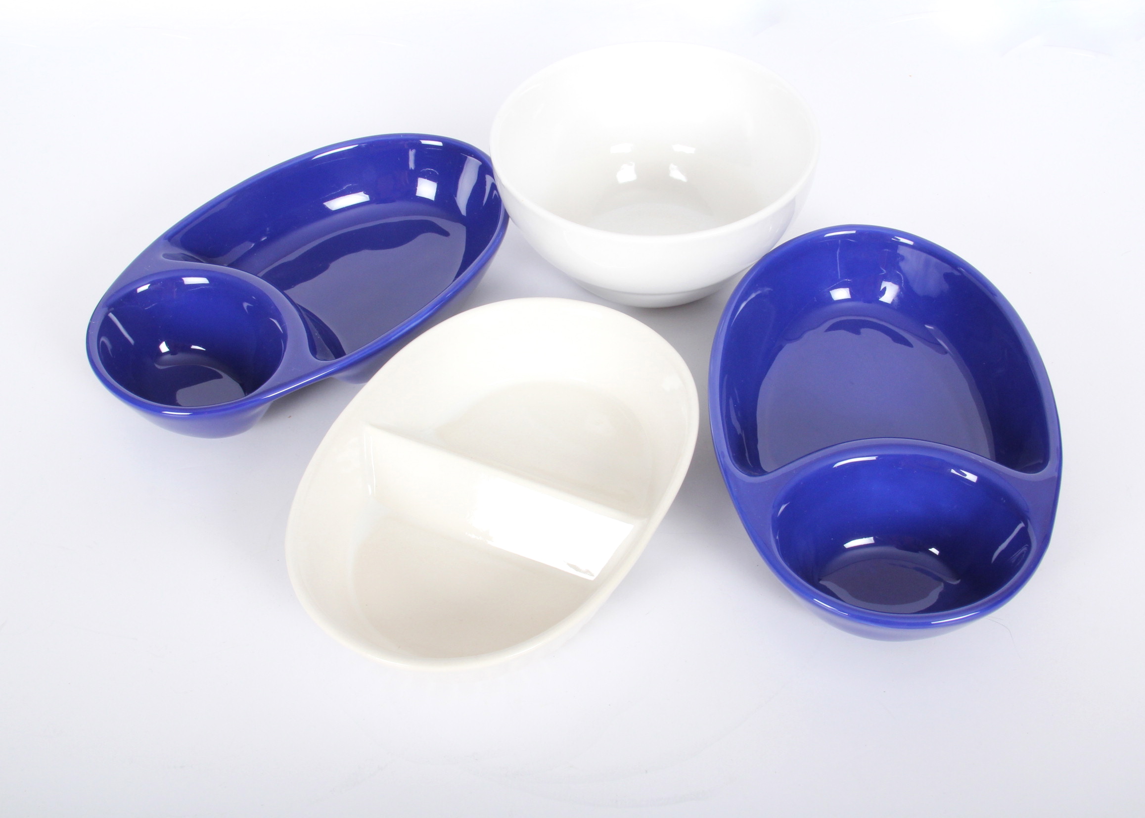 Cobalt Blue and White Serving Ware