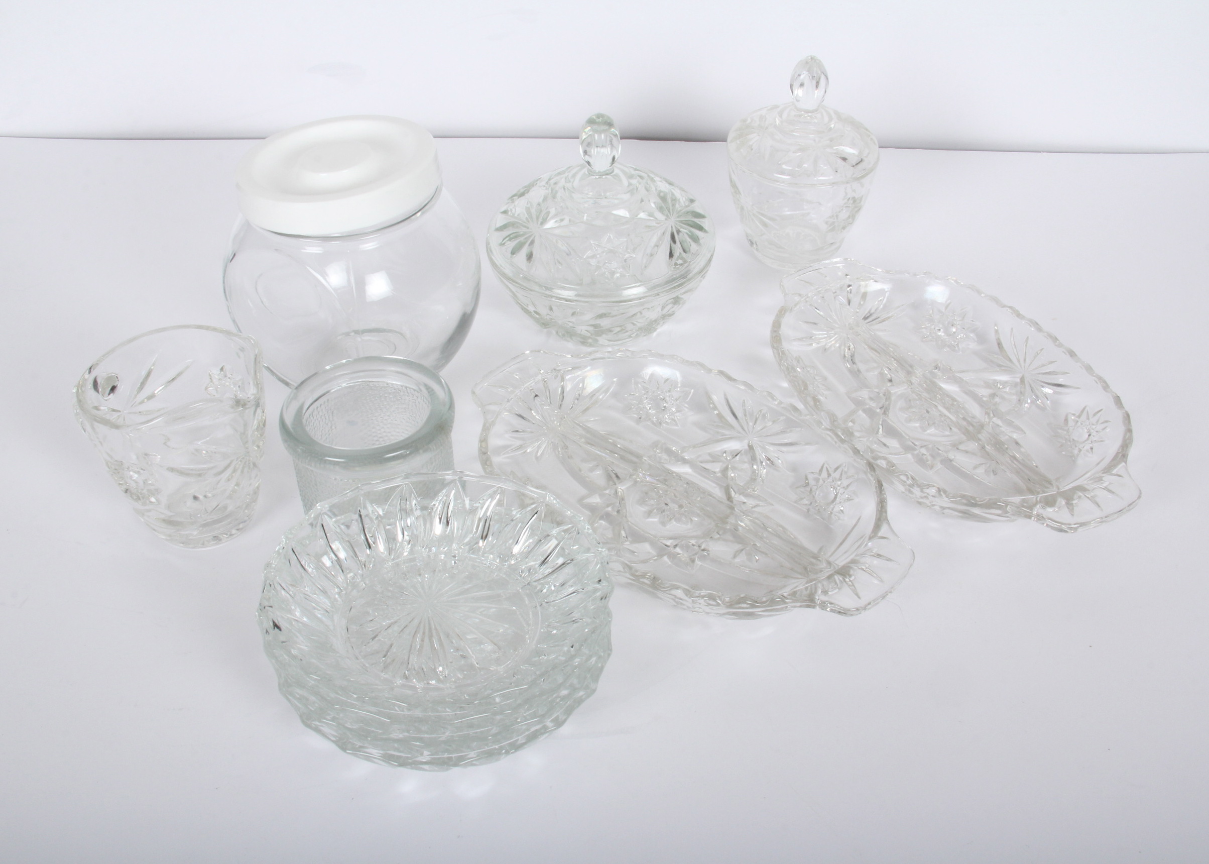 Clear Pressed Glass Serving Pieces