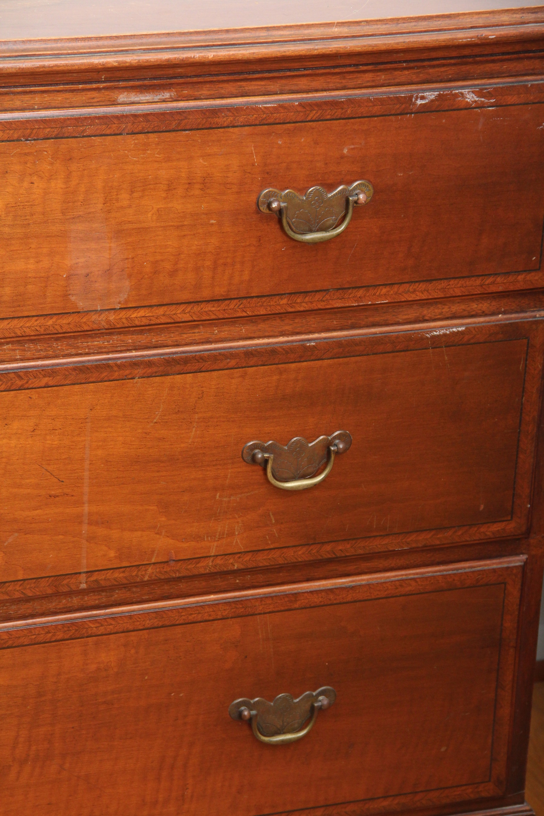Three-Drawer Dresser with Inlay