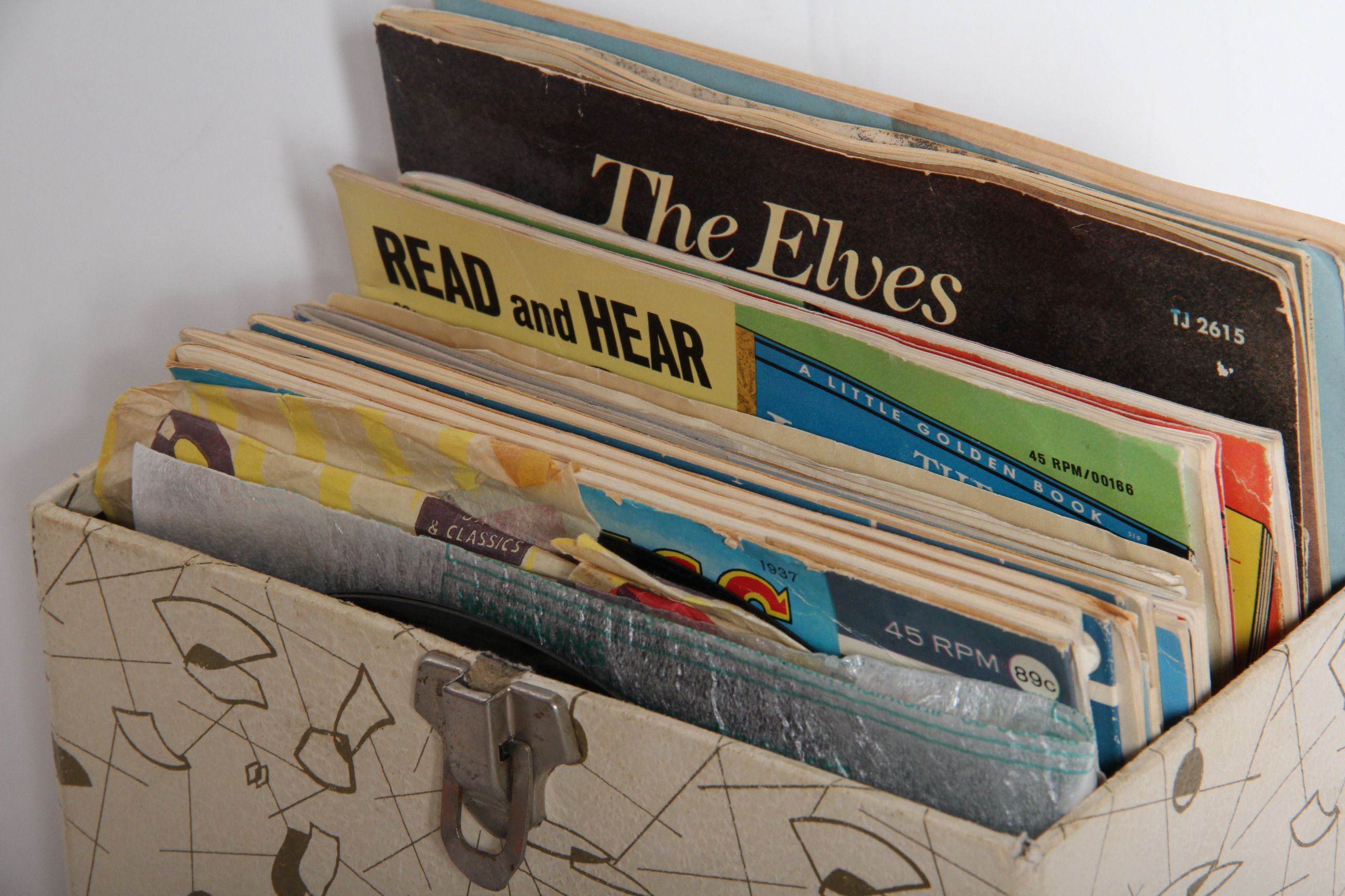 Children's 45 RPM Records in Case