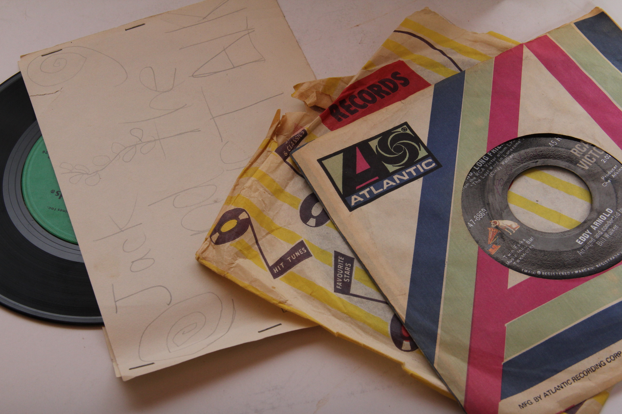 Children's 45 RPM Records in Case