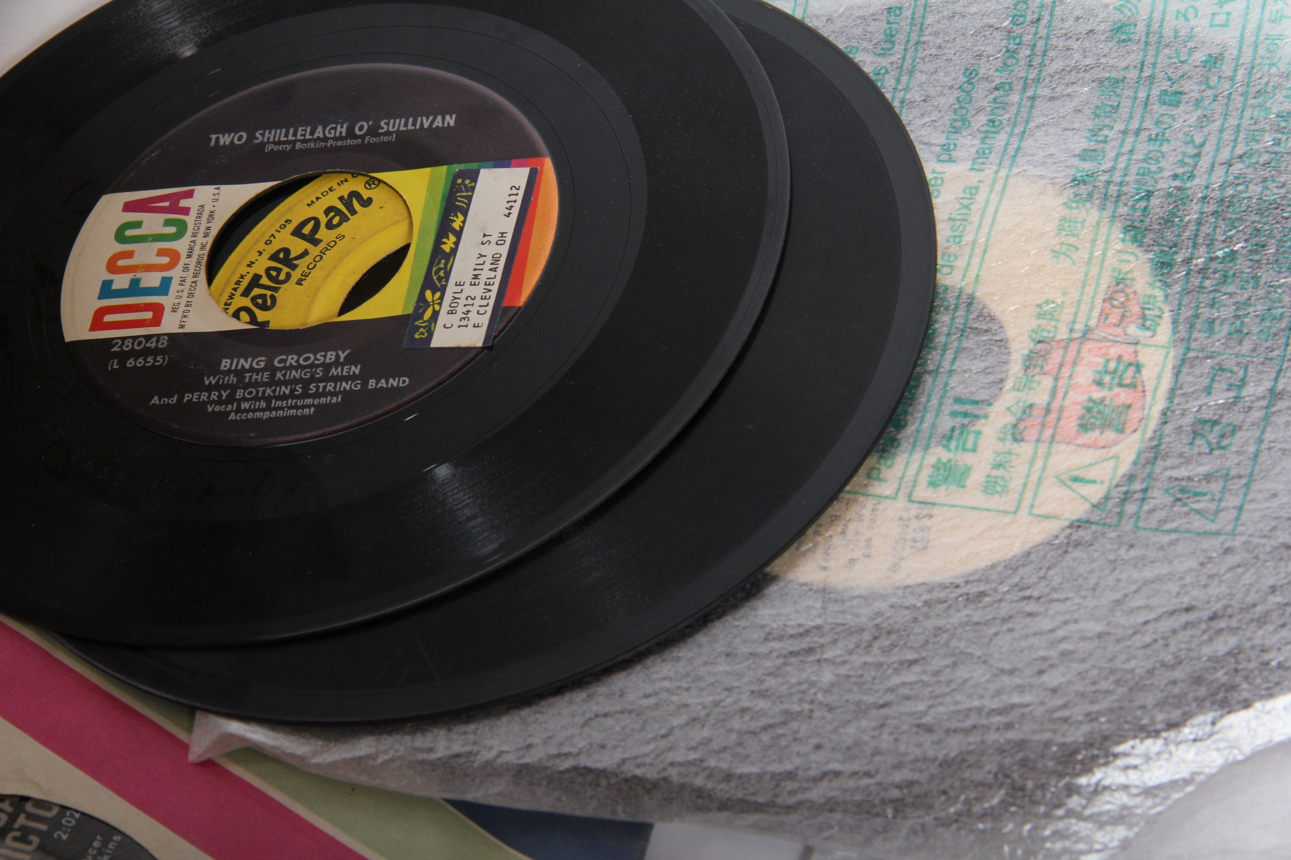 Children's 45 RPM Records in Case