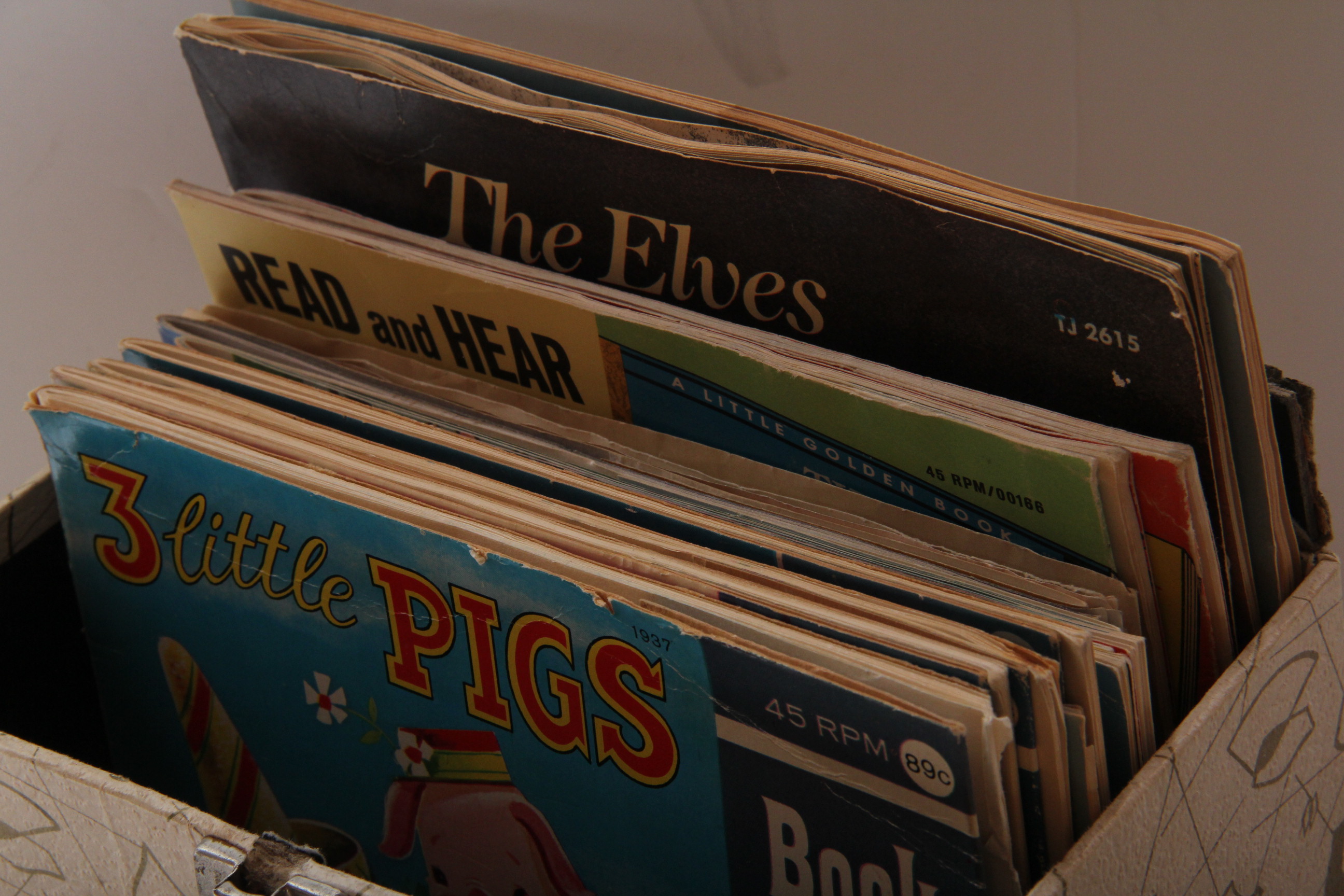 Children's 45 RPM Records in Case