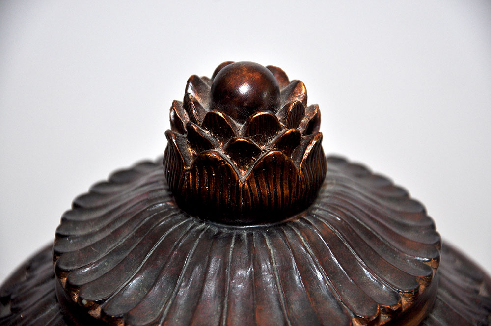 Faux Leather Decorative Urn