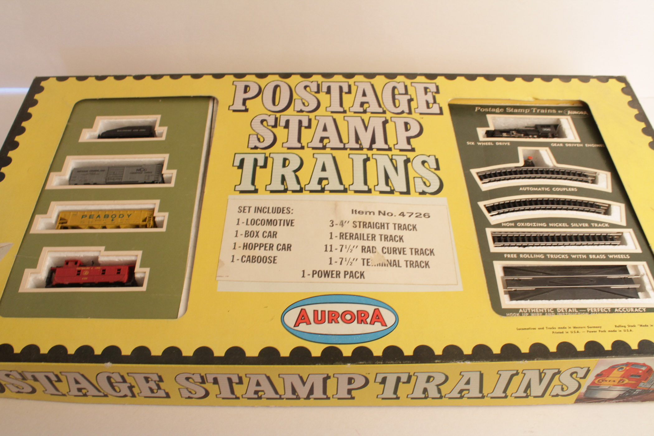 Aurora Postage Stamp Train Set
