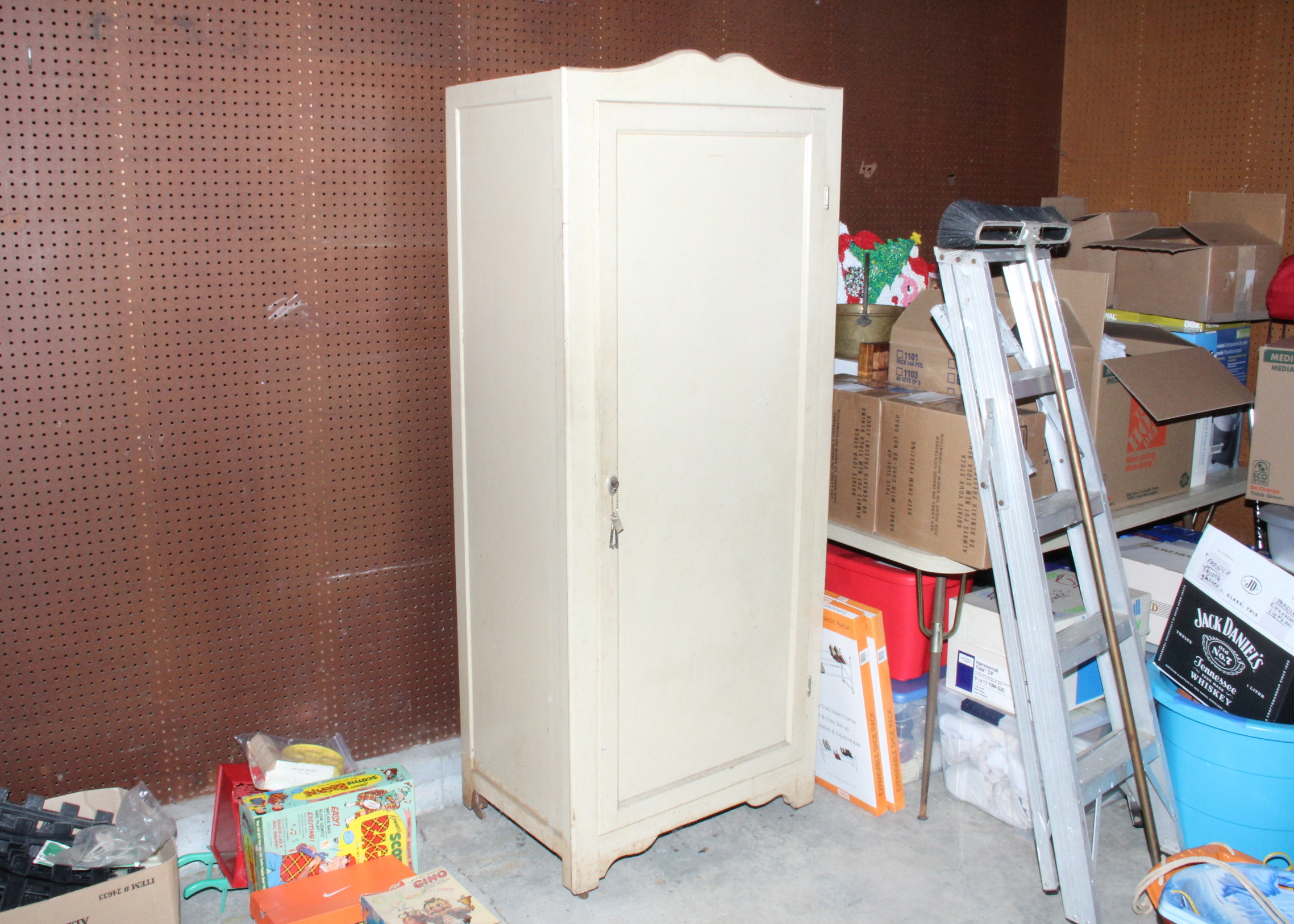 Vintage Painted Pine Wardrobe