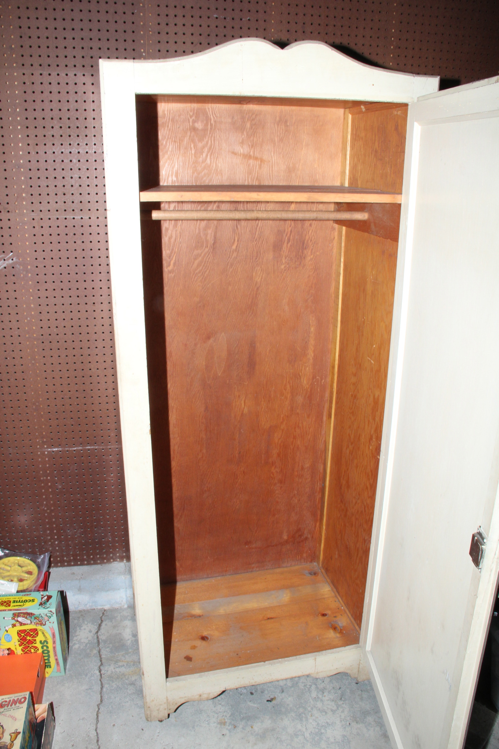 Vintage Painted Pine Wardrobe