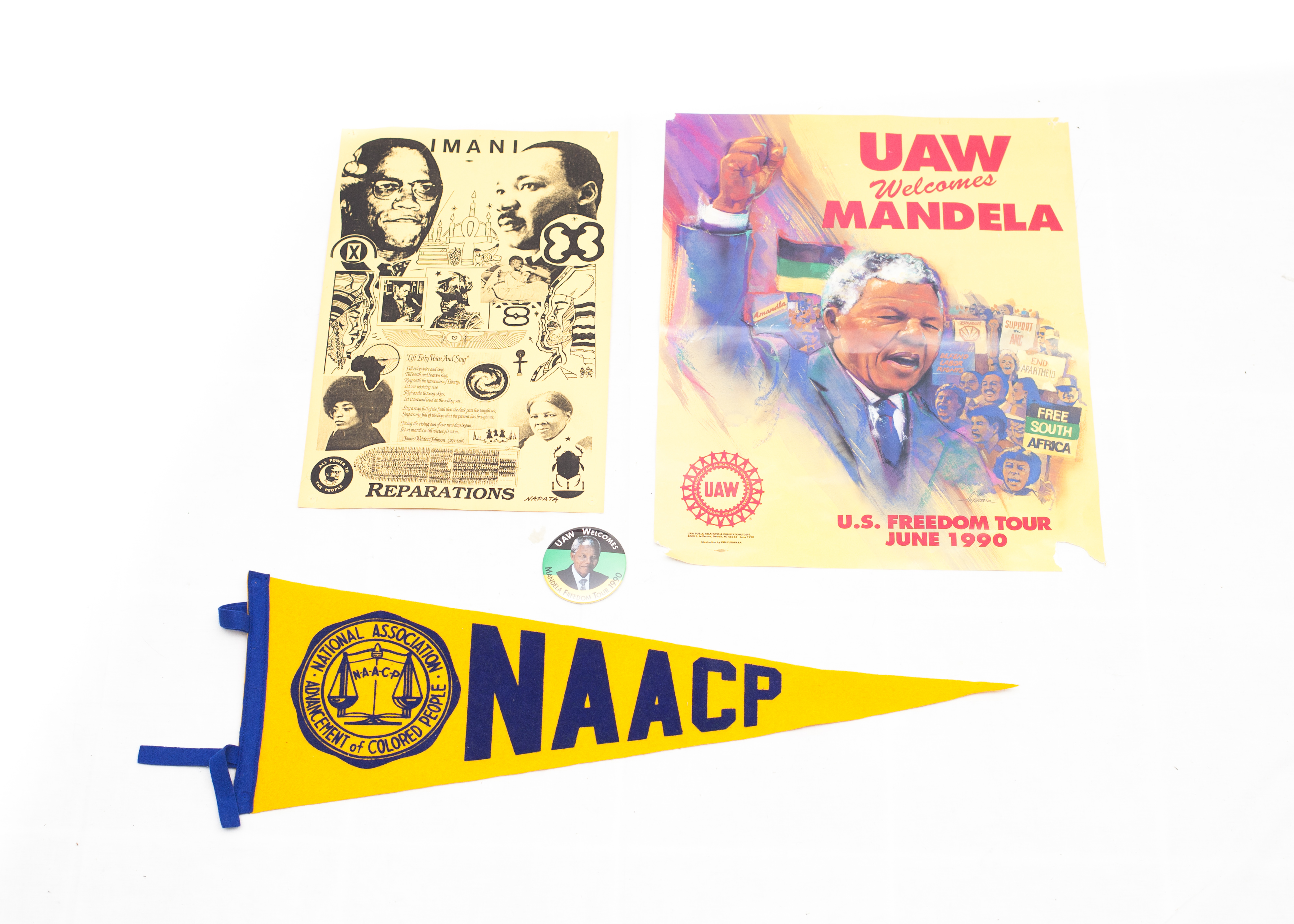 NAACP Felt Pennant and Posters