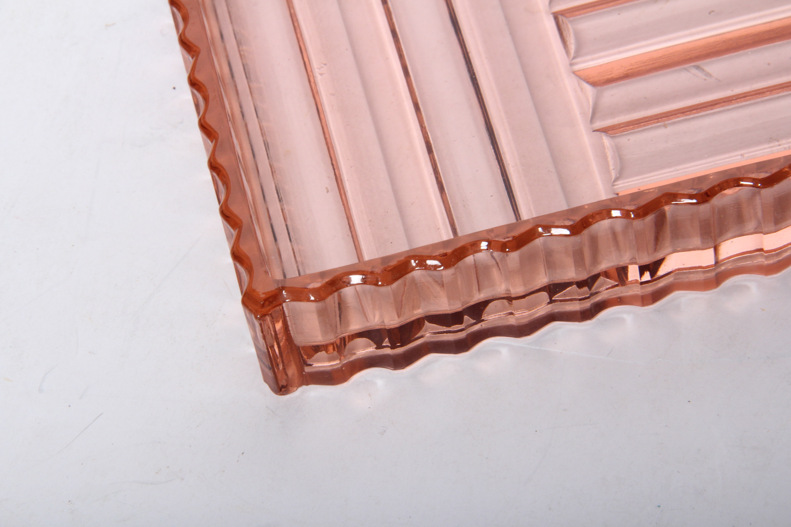 Pink Depression Glass Dresser Set