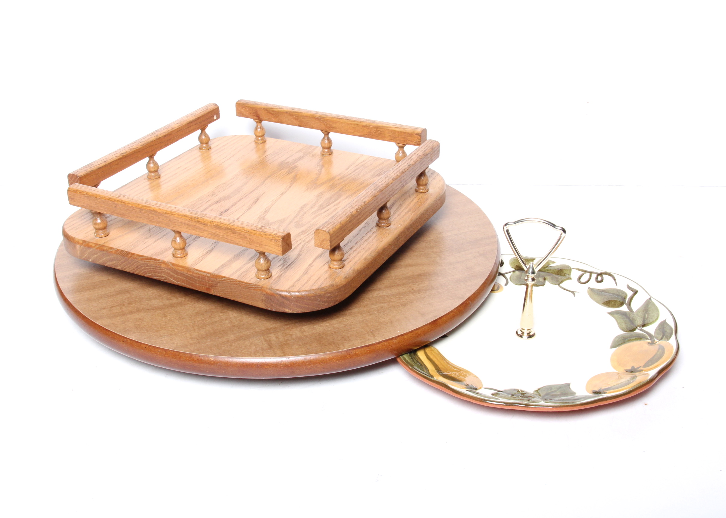 Stangl Tidbit Tray and Lazy Susans