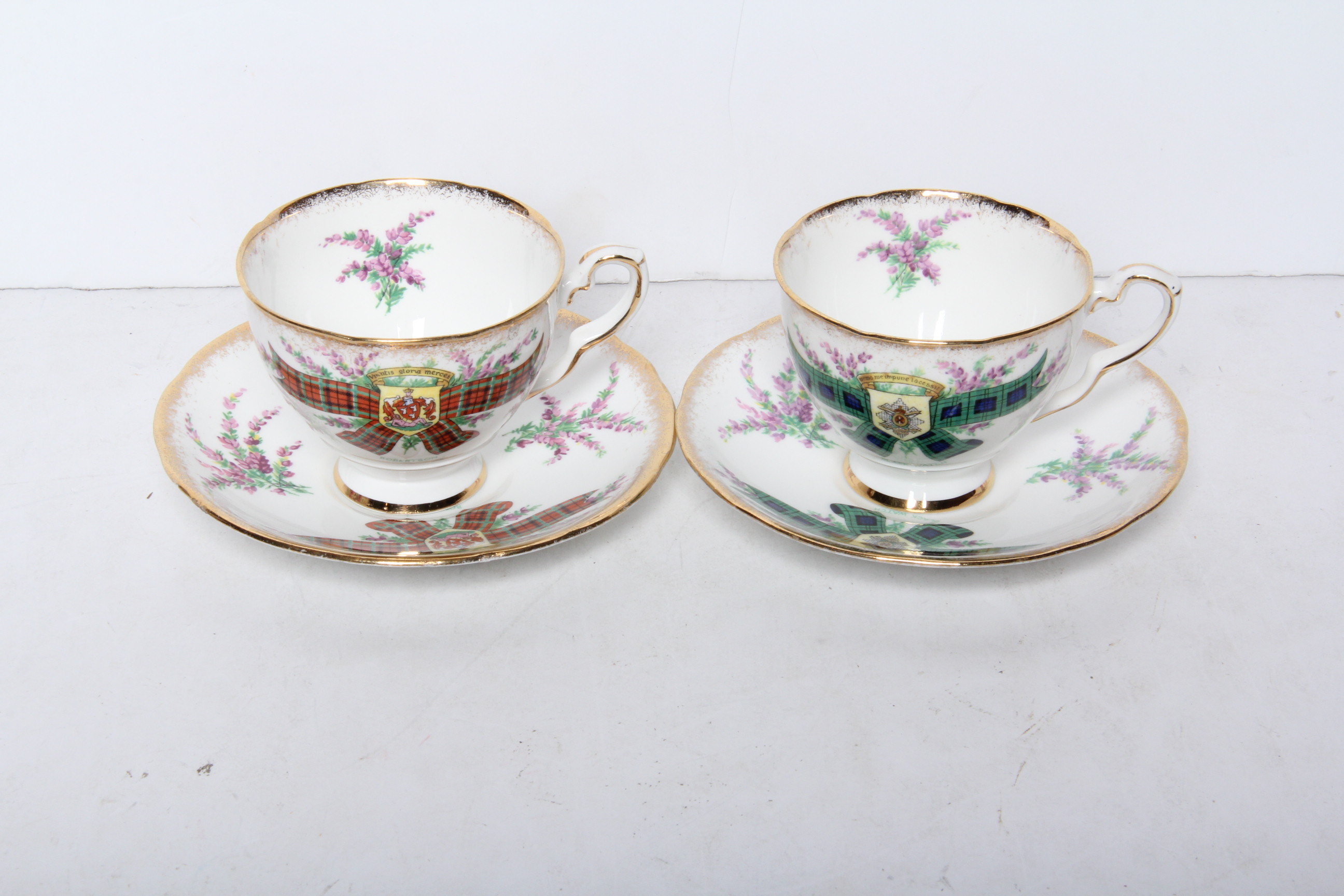Thistle Motif China and Glass Assortment