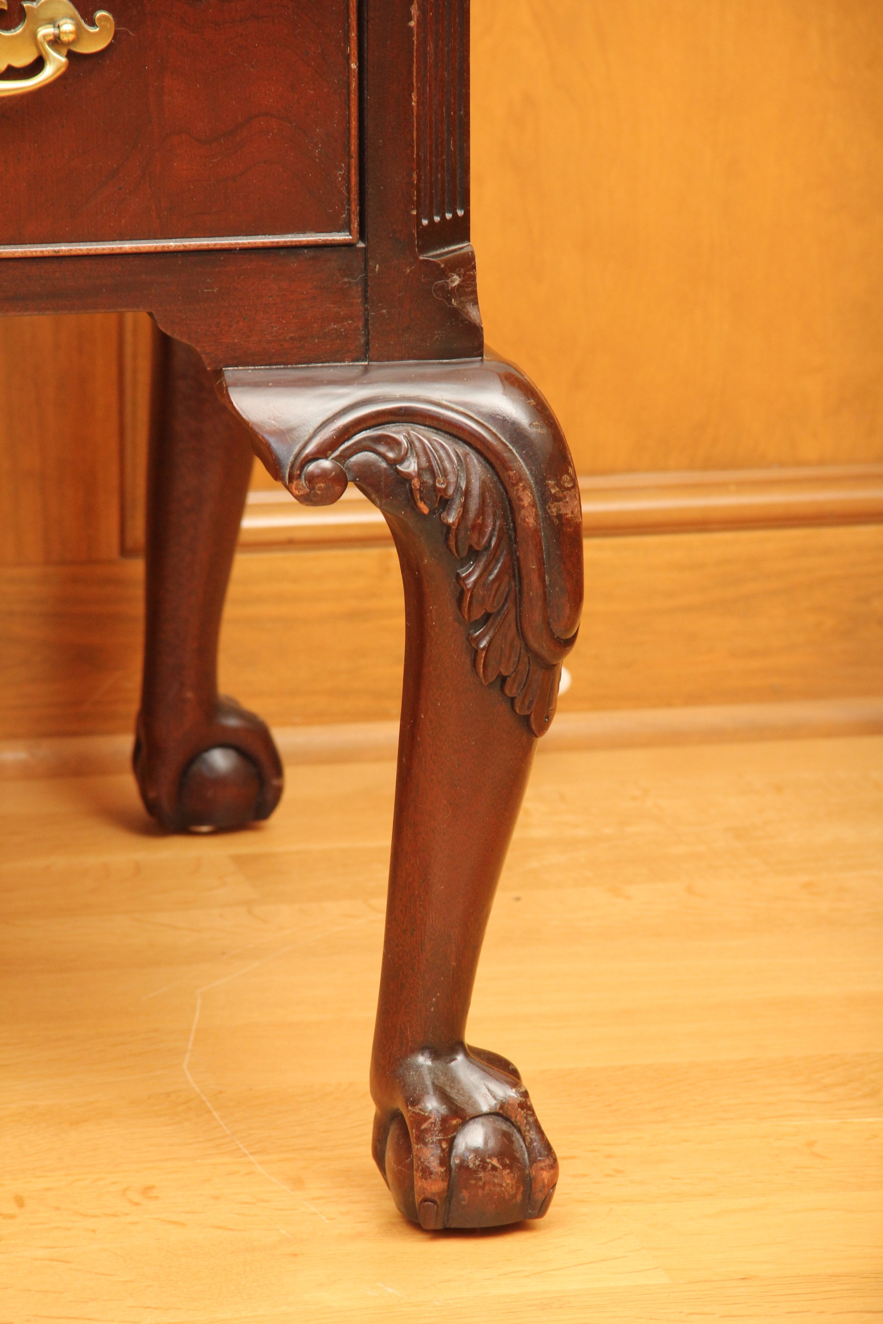 Vintage Hekman Chippendale Style Executive Desk