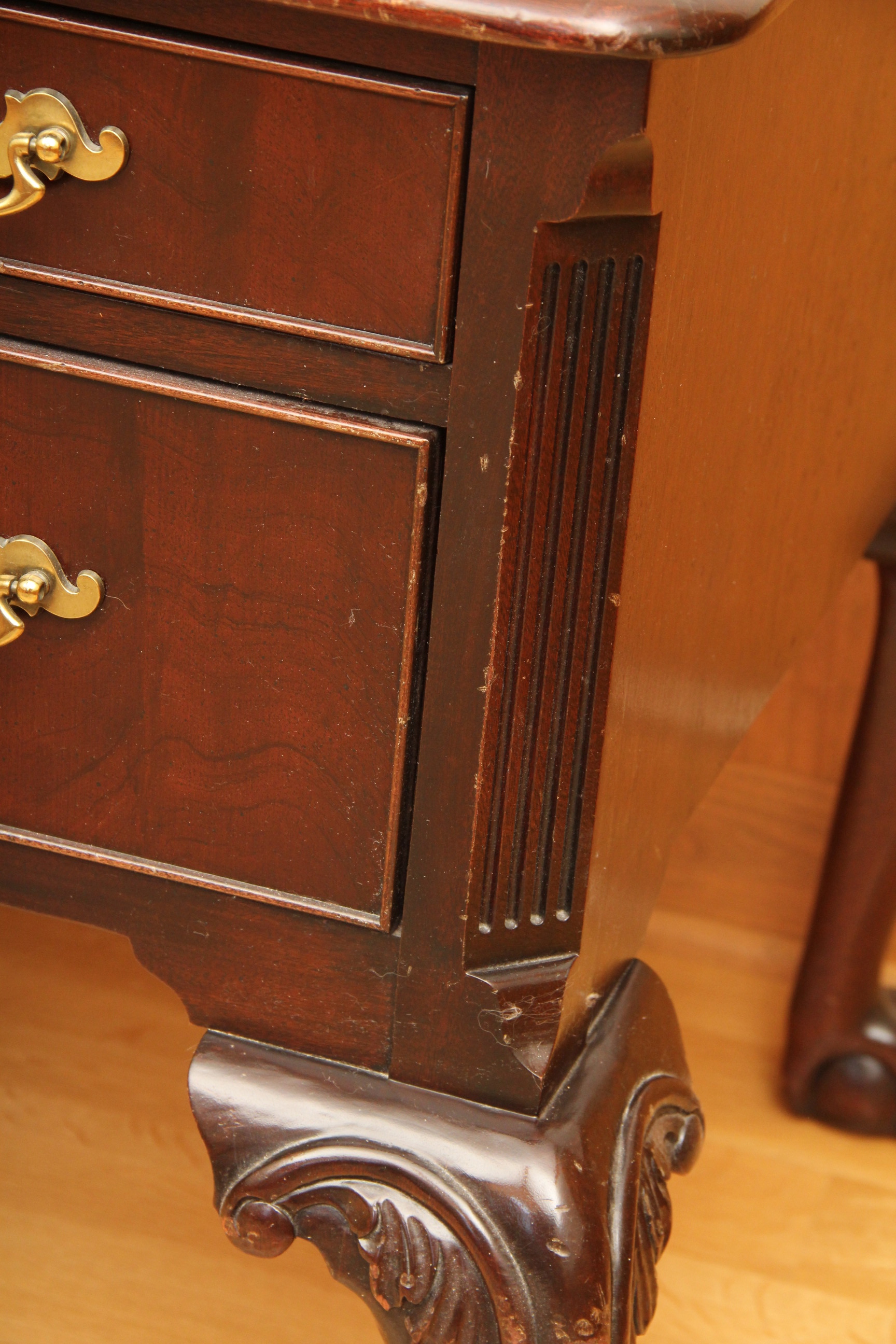 Vintage Hekman Chippendale Style Executive Desk