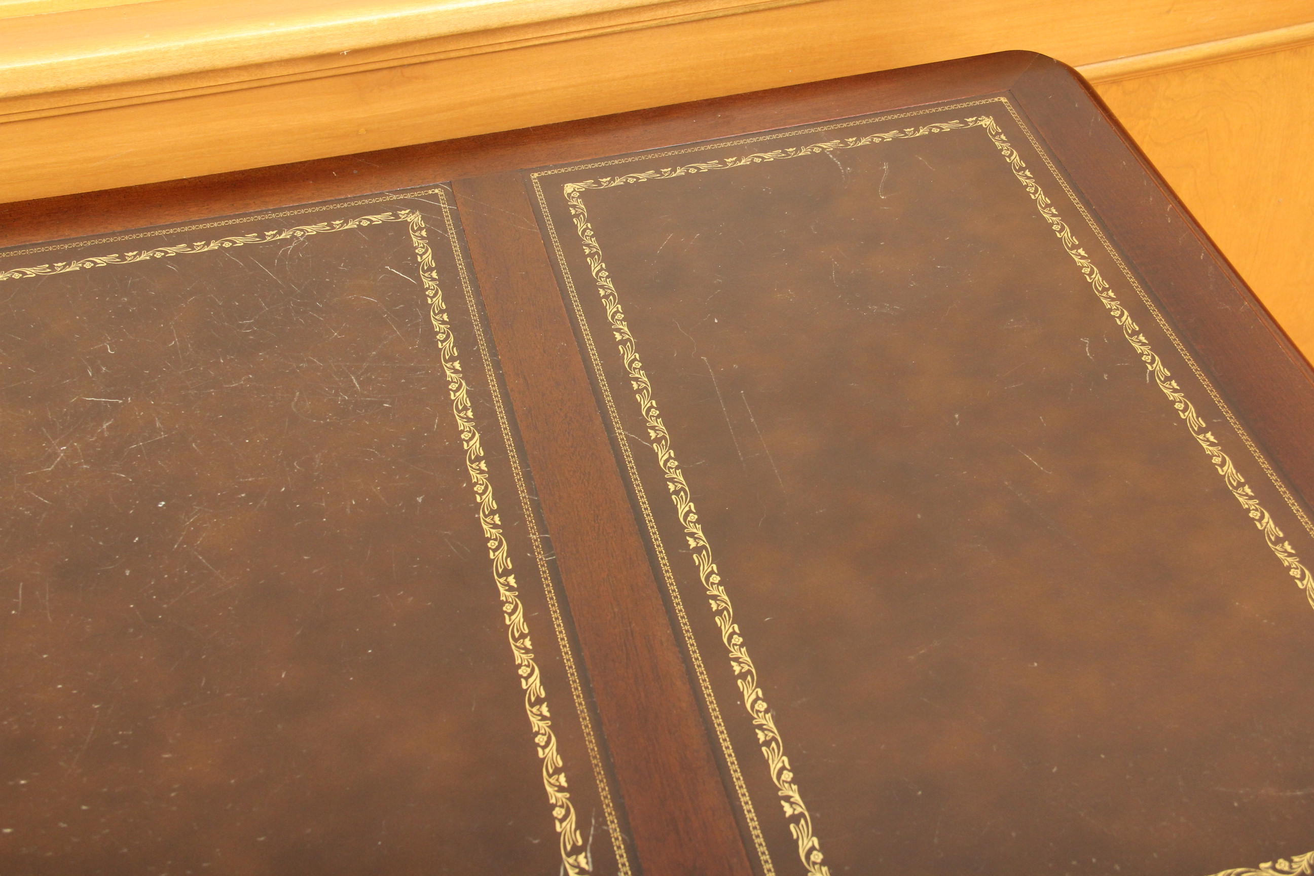 Vintage Hekman Chippendale Style Executive Desk