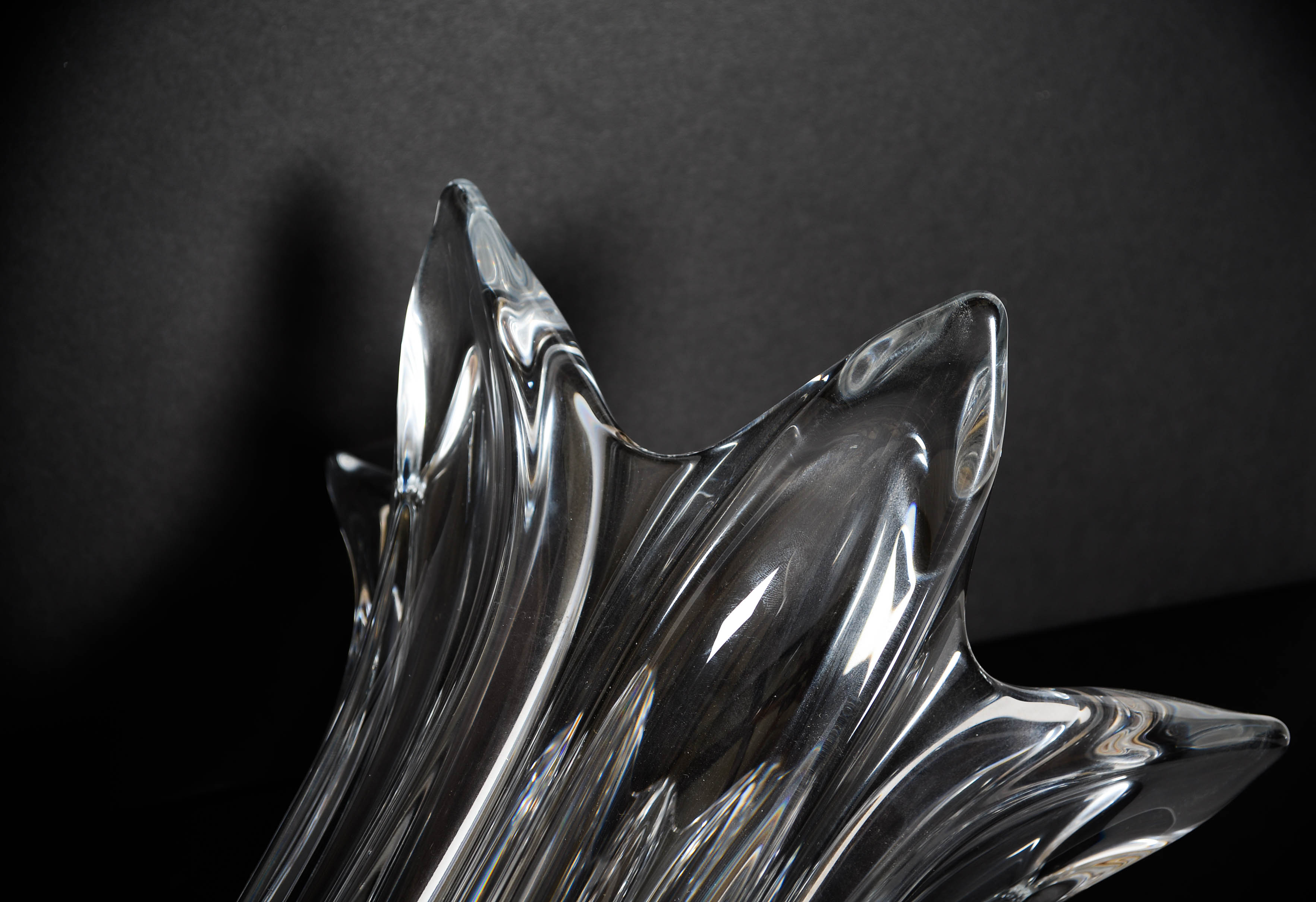 Large Crystal Art Vannes Vase c. 1960