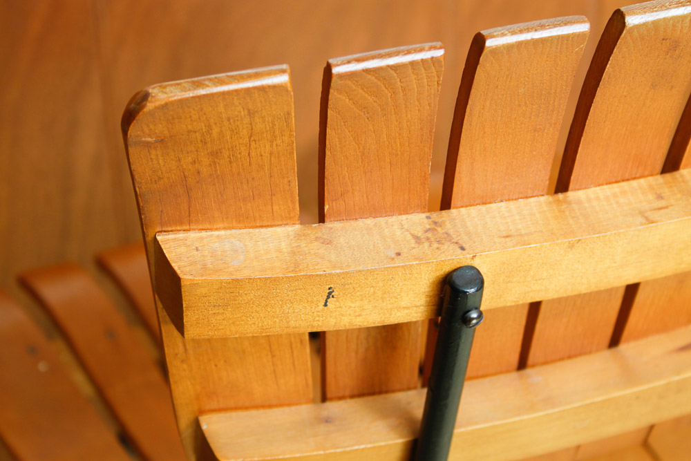 Trio of Oak and Metal Bar Stools